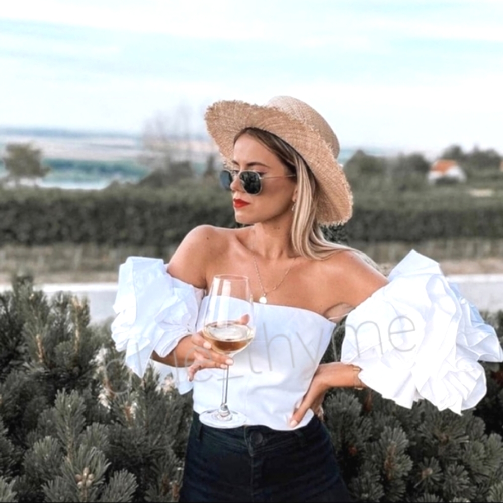 Zara RUFFLED Poplin Top - Picture 4 of 9